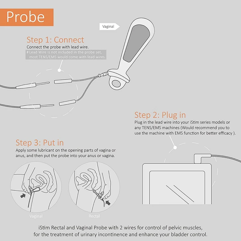 Вагинальный зонд электроды для тазового дна который поможет избавиться от