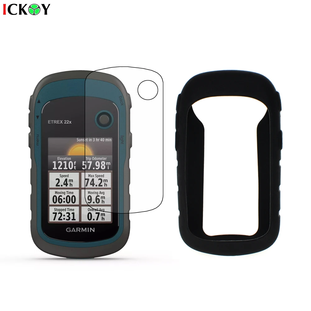 Silicon Protect Case Skin + Screen Protector Shield Film for Hiking Handheld GPS Garmin eTrex 20x 22x 30x 32x Accessories