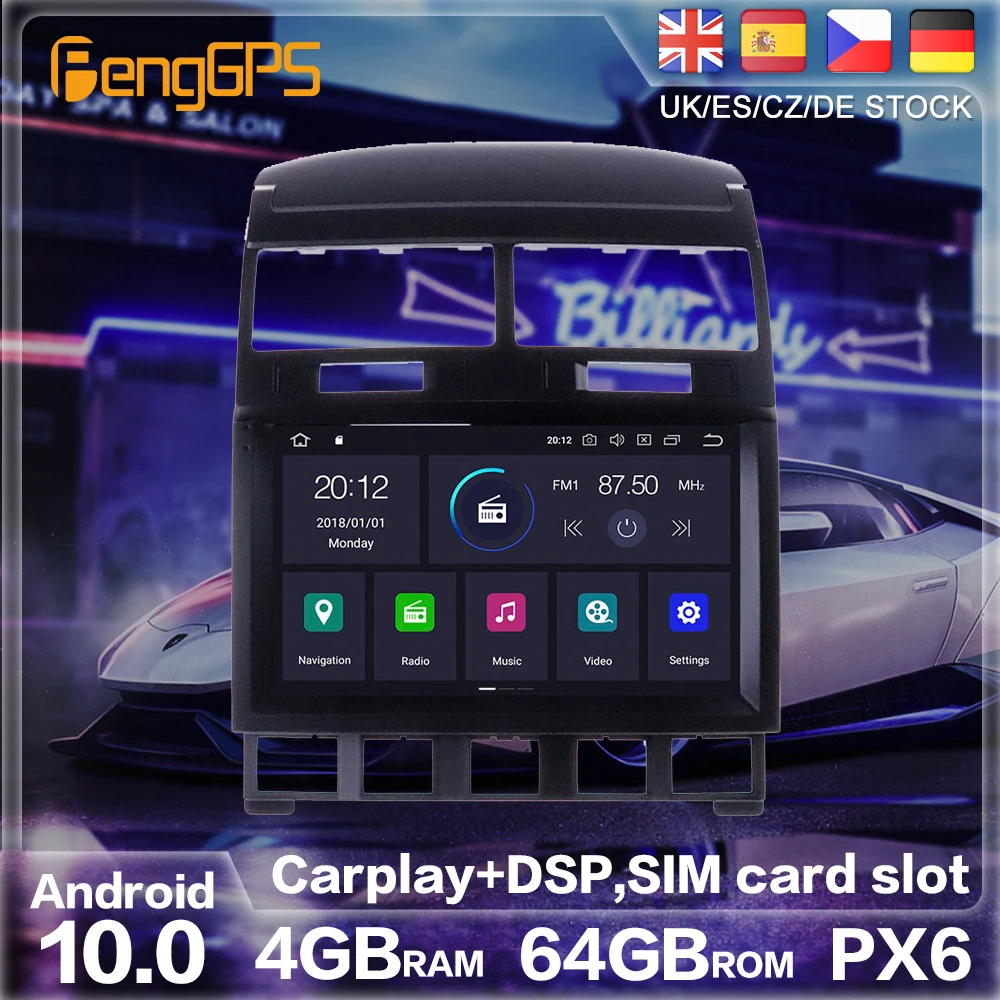 GPS навигатор PX6 на Android 10 0 для Volkswagen Touareg GP 2002 2009 радио стерео автомобильный DVD плеер