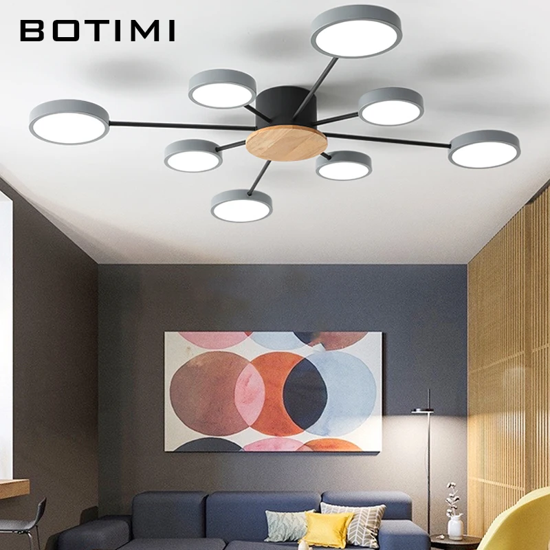 Современные круглые потолочные светильники BOTIMI для спальни главной