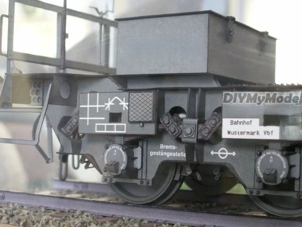 DIYMyModeI-rompecabezas de juguete hecho a mano, modelo de papel artesanal alem&aacute;n Schnabel wagon, regalo, utillaje de pel&iacute;cula-1