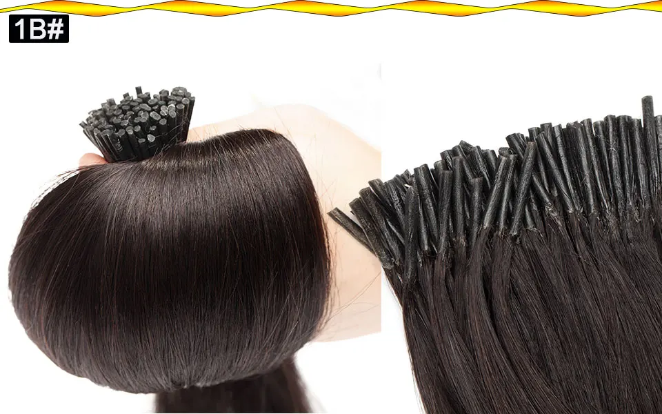 SEGO 1"-22" 50 г 100 прядей прямые человеческие волосы, кератиновые накладные волосы, Предварительно Связанные, не Реми, fusion