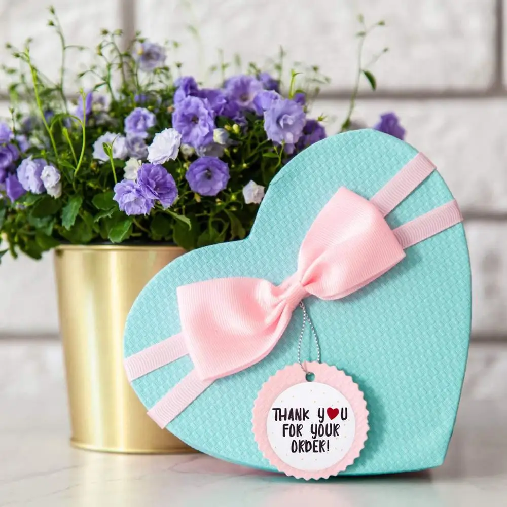 Благодарим вас за ваш заказ 500 шт наклейки на сердце круглые белые уплотнительные