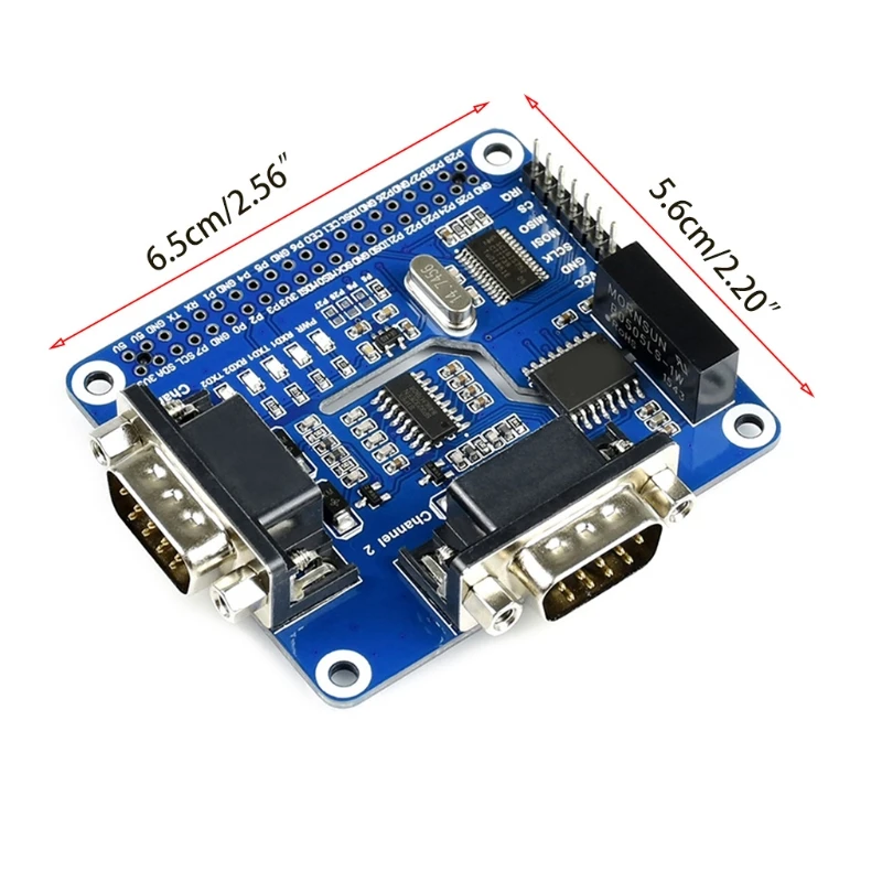 Плата расширения RS232 для Raspberry Pi 4B/3B +/3B/3A SPI интерфейса решение SC16IS752 + SP3232 с