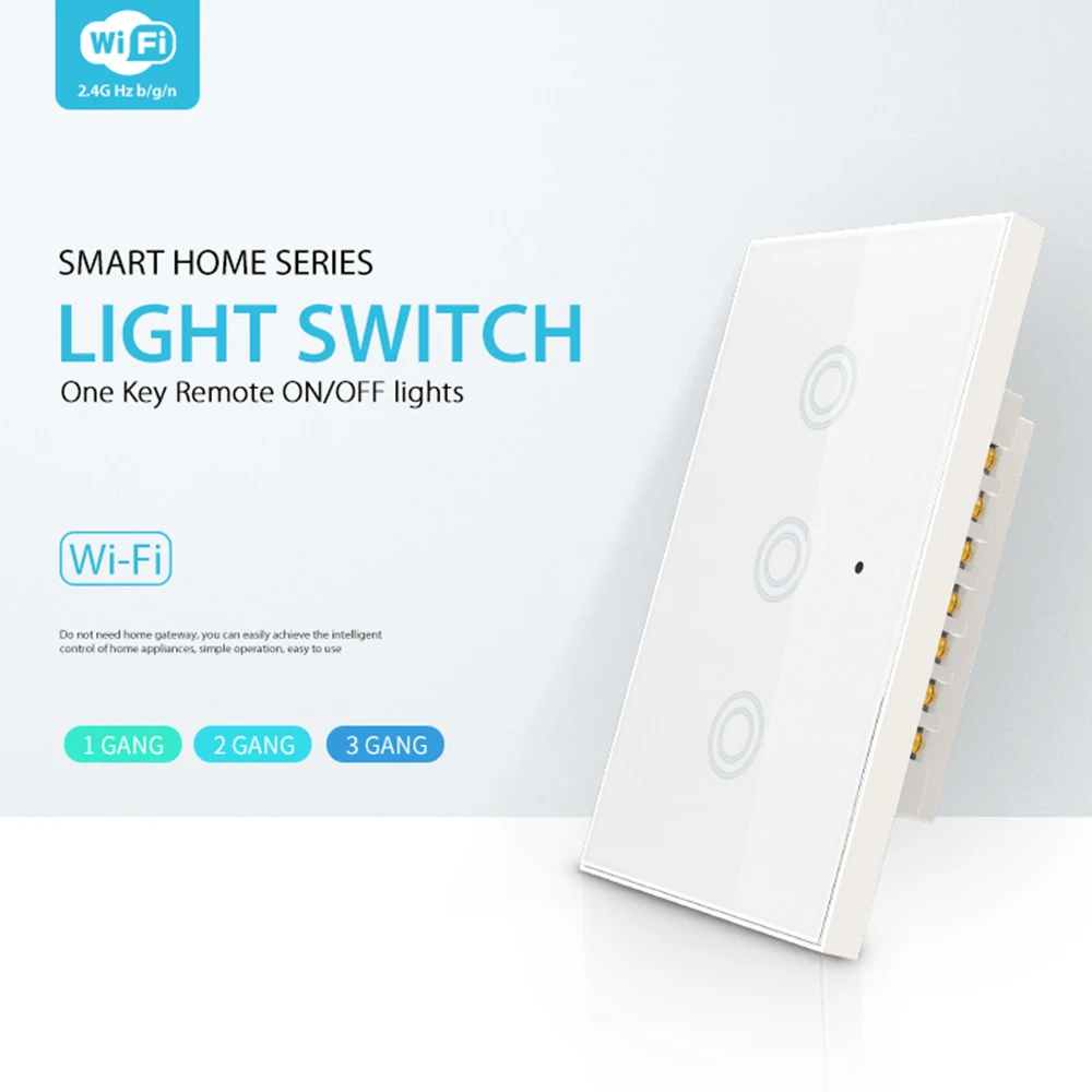 Настенный светильник ель света NEO Coolcam с Wi-Fi сенсорная панель со стеклянной