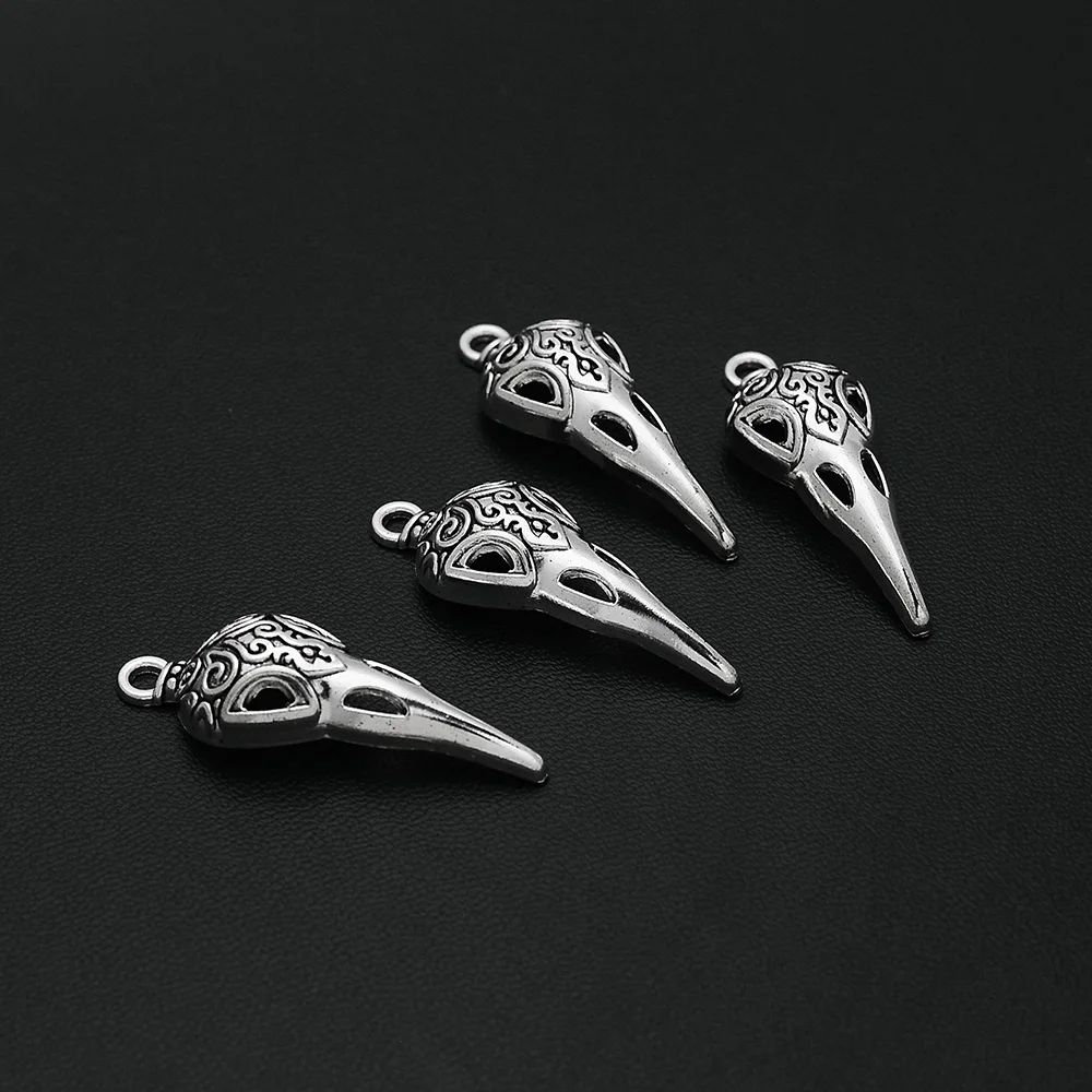 Подвеска в виде черепа с головой птицы, 13 х35 мм, 20 шт./лот