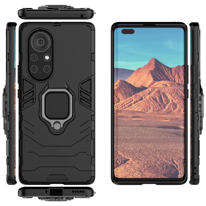 For Huawei Nova 8 Pro Case For Huawei Nova 8 Honor X10 9X 10X Lite Cover Shockproof Silicone Stand Bumper For Huawei Nova 8 Pro