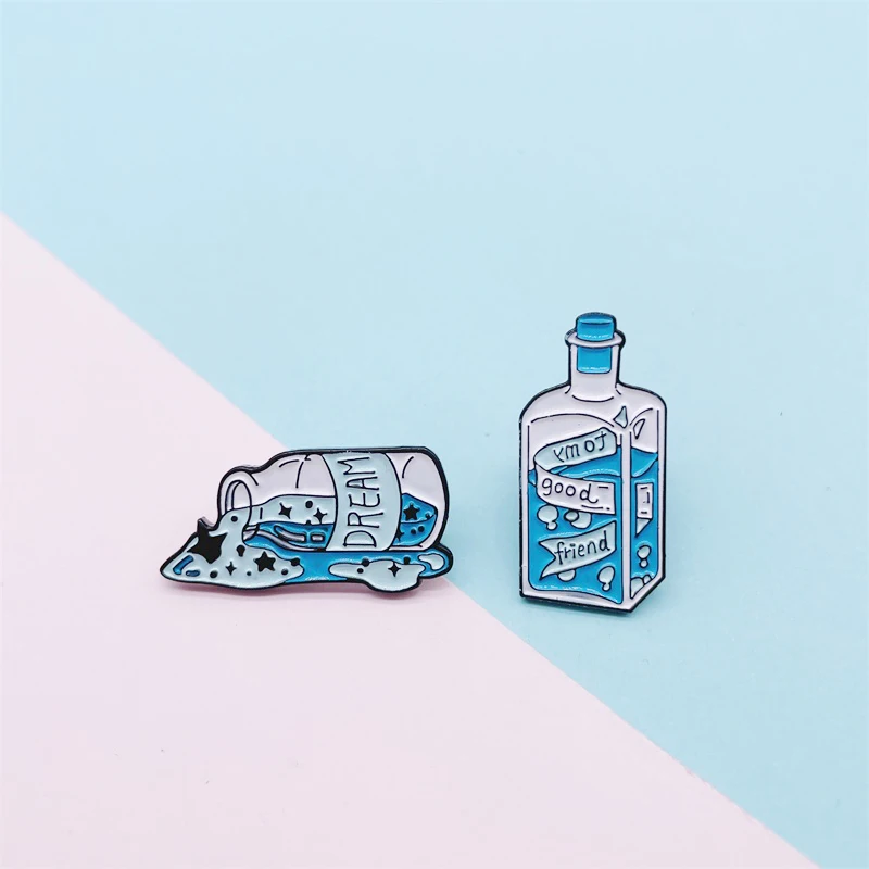 Enamel Brooches Letters Ribbons Stars Cartoon Alloy Pins Badges Fashion Women Jewelry Bags Gift