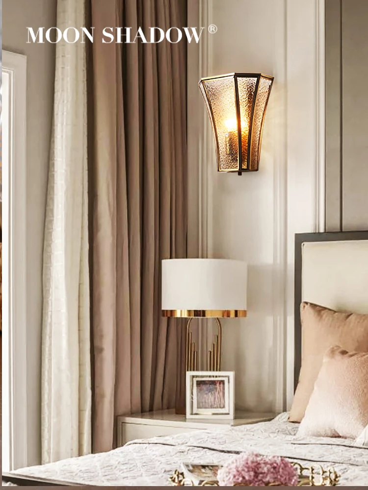 MOONSHADOW настенный светильник для гостиной полный Медь современное матовое стекло