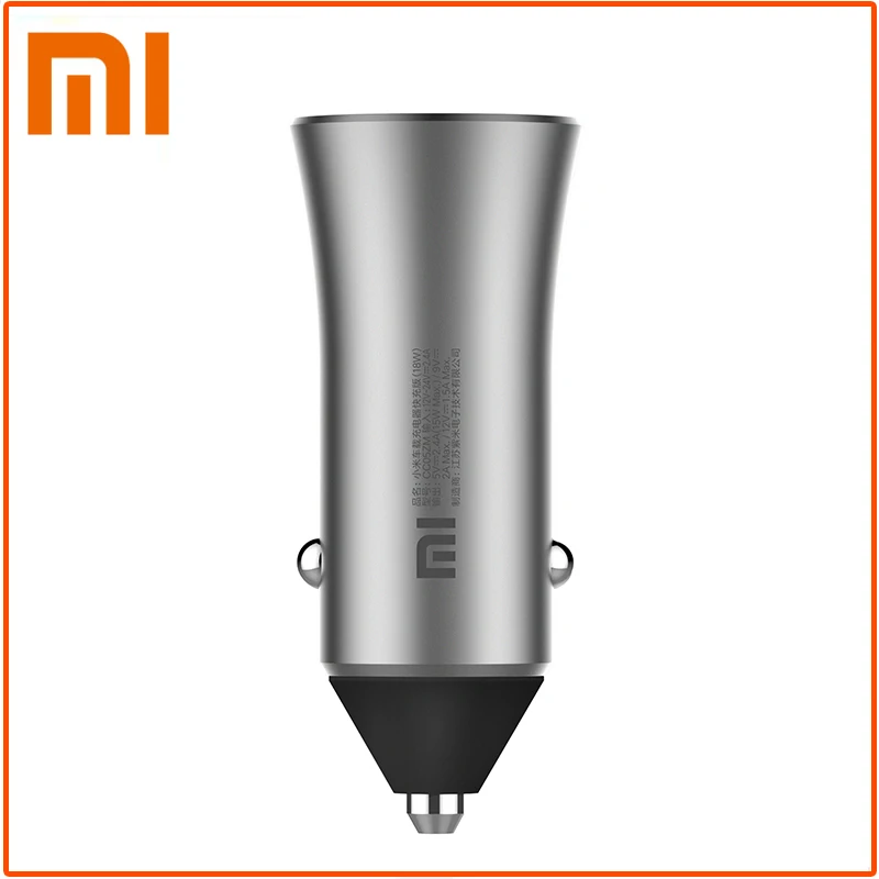 

Original Xiaomi Car Charger Metal Casing Dual USB Ports 18W Quick Charger for smart Phones Tablet PC for Samsung iPhone