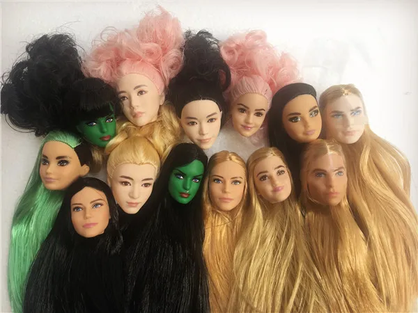 Редкая Новая коллекция искусственных голов корейские волосы для кукол головки 1/6