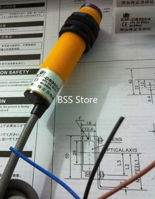 Бесплатная доставка фотоэлектрический переключатель Датчик E3F DS10C4 DS10C1 NPN DC