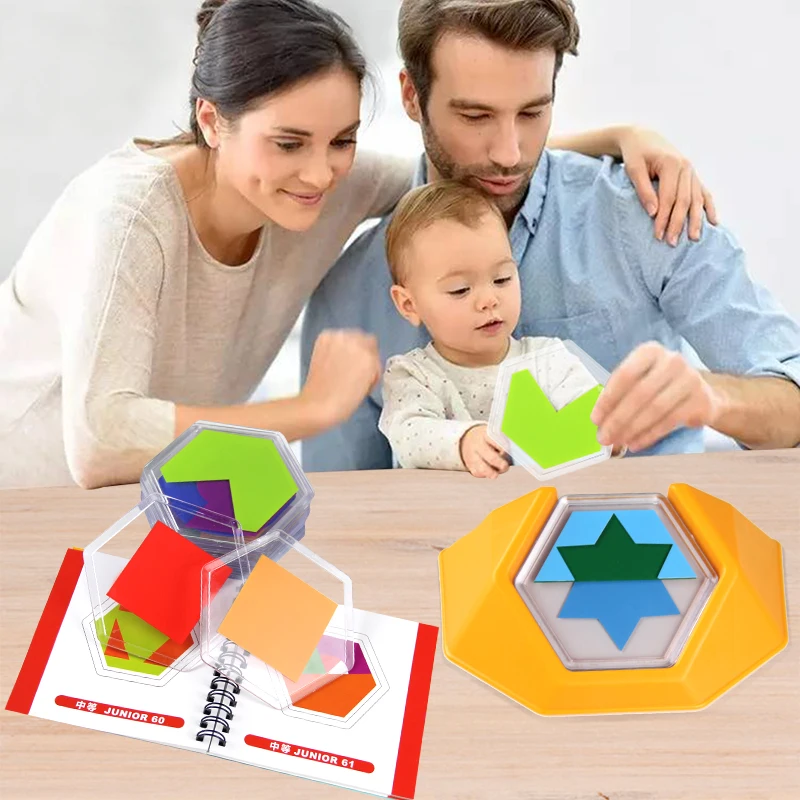Логическая игра настольная 100 вызов цветной код головоломки игры Tangram игрушки для