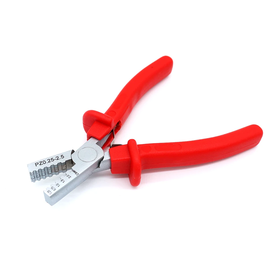 

pz 0.25-2.5 germany style small crimping pliers for insulated and non-insulated ferrules terminals clamp hand tools pz1.5-6