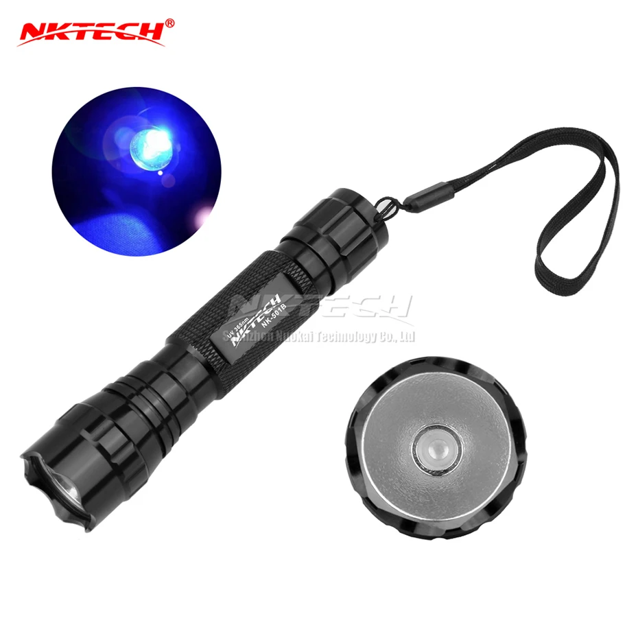 NKTECH NK 501B 365nm фиолетовый обратно светильник вспышки 1 Режим УФ светодиодный Длина