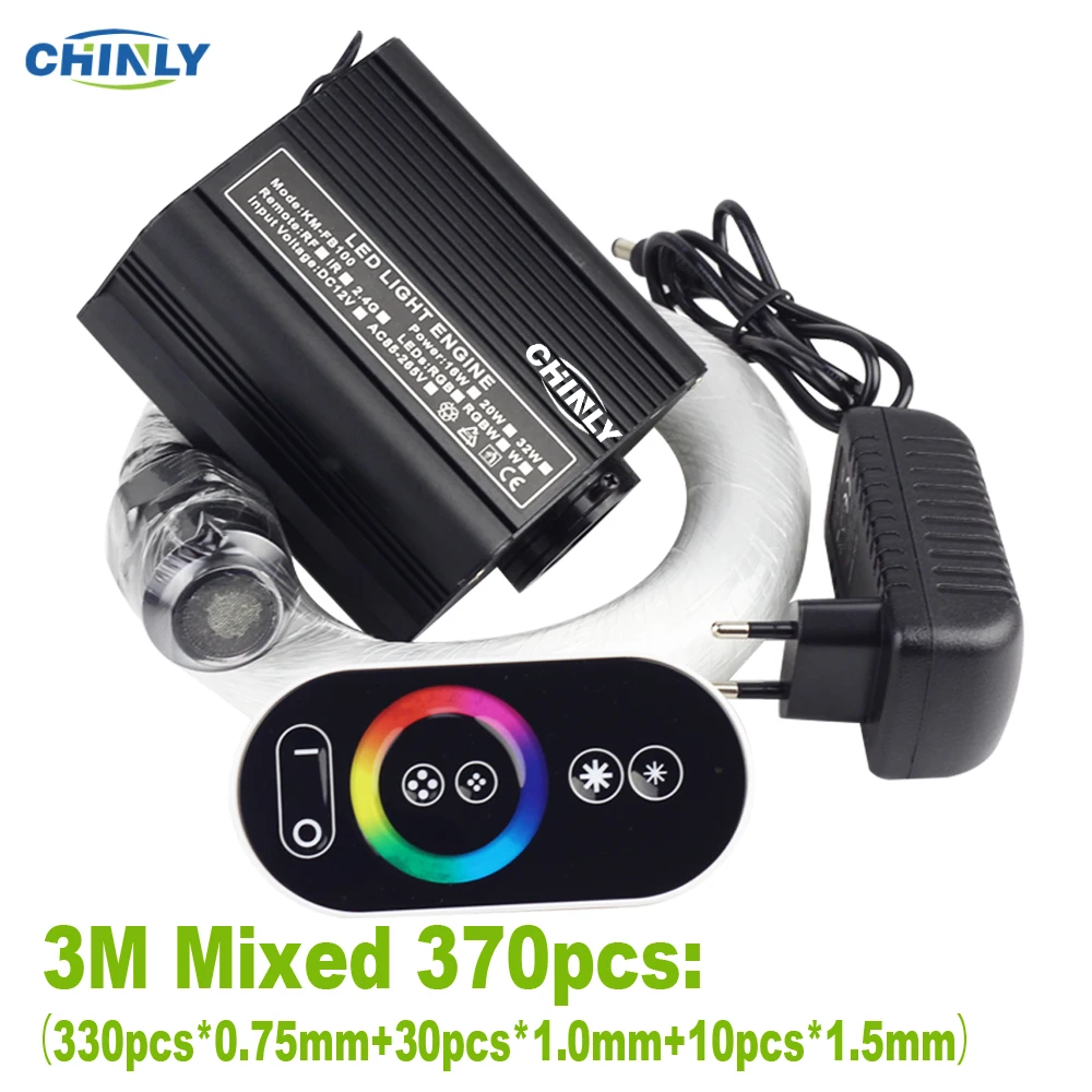 16 Вт RGB сенсорный дистанционный волоконно оптический свет 3 метра Оптическое