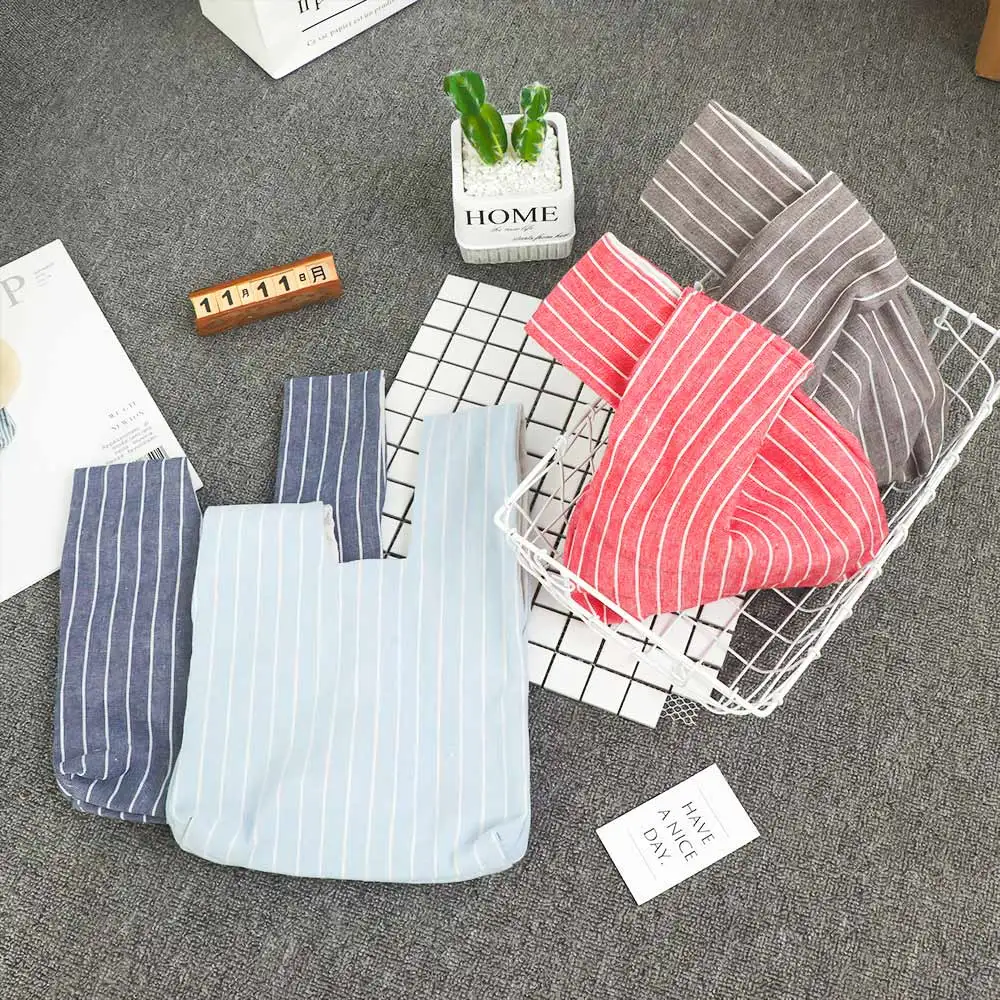 Однотонная сумка в японском стиле наручные сумки полоску модная тоут