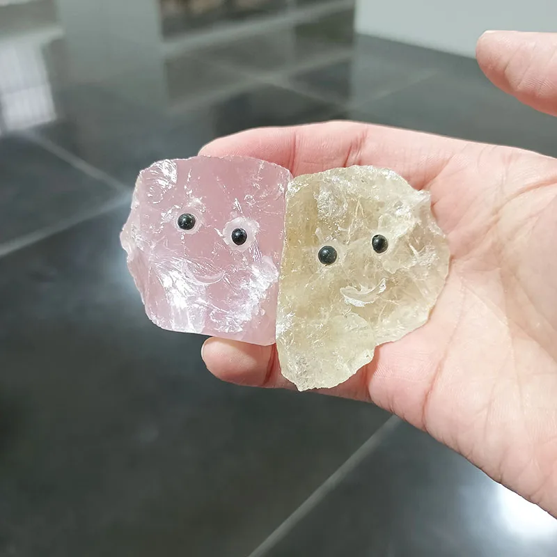 

4-6 см розовый кварц, цитрин, эльфов, необработанные камни, натуральный резной кристалл, прозрачный кварц, грубый камень для коллекции WR