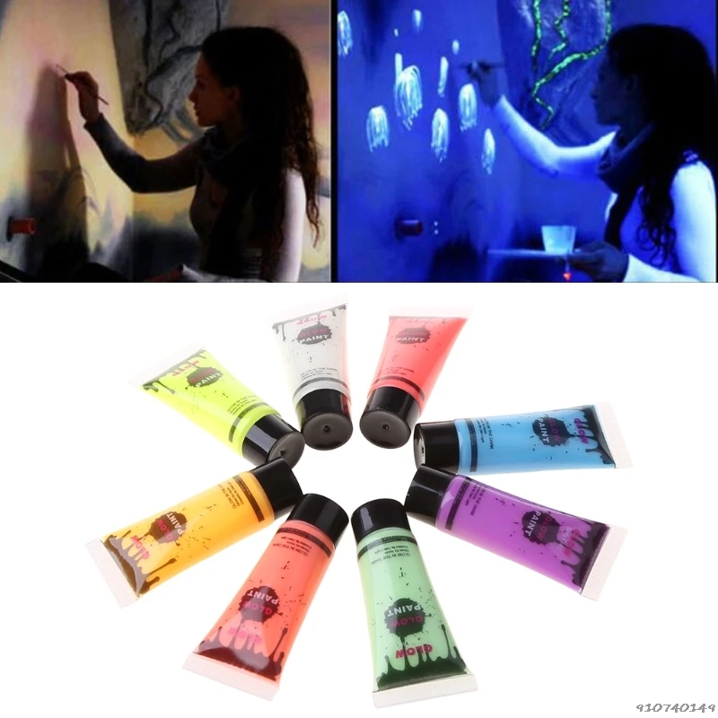 

7Pcs 25ml UV Glow Blacklight Luminous Face Body Paint Neon Fluorescent Pigment wholesales