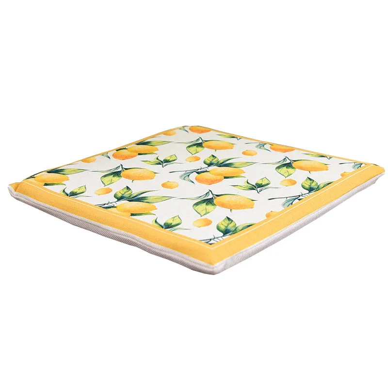 Simanfei подушка для сиденья пасторальная лимонная клетчатая подкладка стульев