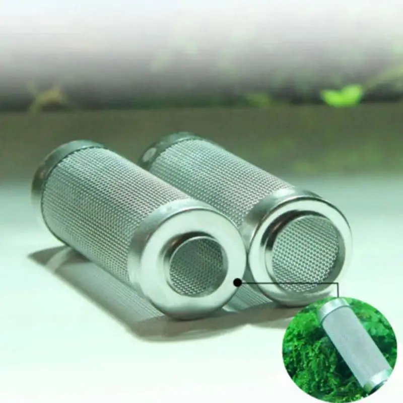 

12/16mm Stainless Steel Aquarium Pre-Filter Inlet Intake Filter Cover Guard Strainer Stainless Steel Mesh Net for Fish Shrimp