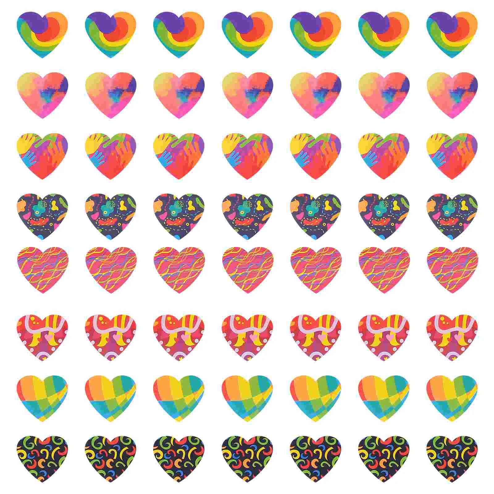 

1 Roll/500pcs Valentine's Day Heart Stickers Sealing Paste for Gift Envelope