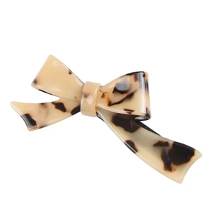 Высококачественные леопардовые заколки для волос, заколки для волос из ацетата целлюлозы, заколки для волос с бантом, очаровательные французские заколки