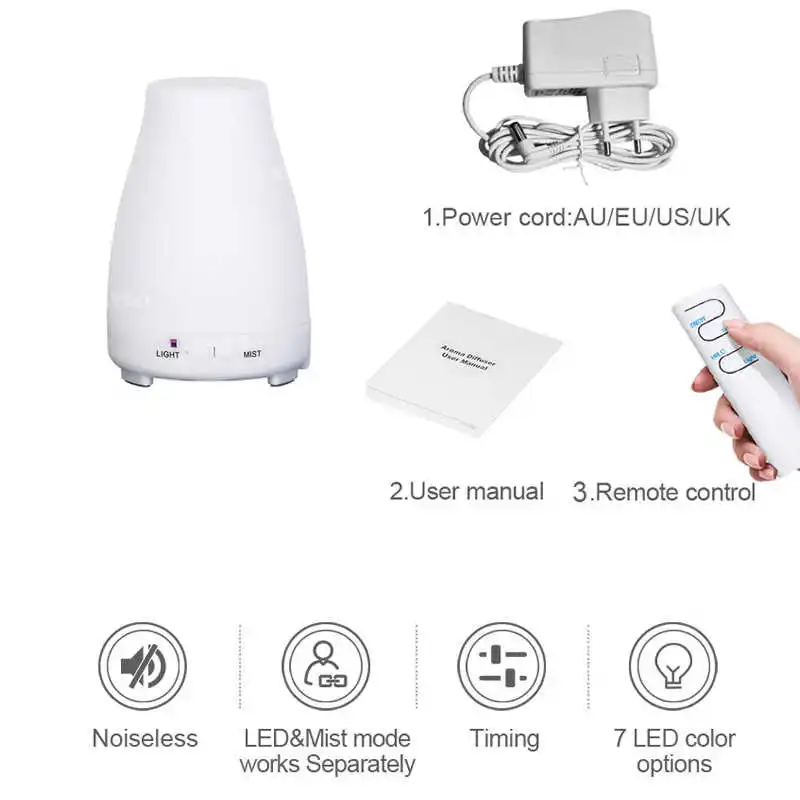 

Remote 200ml Control Electric Aroma Diffuser Air Humidifier Essential Oil Diffuser Aroma Lamp Aromatherapy Mist Maker