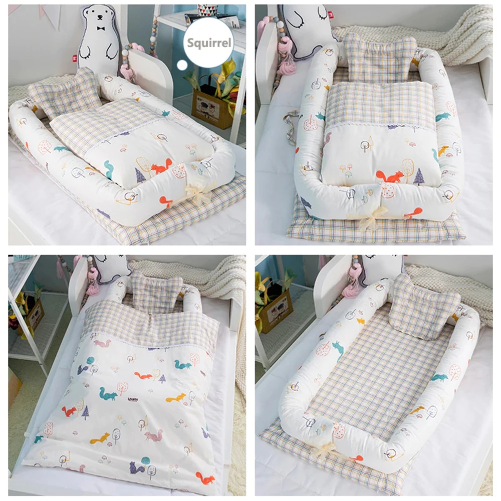 Портативная детская кроватка колыбель со спящей кроватью 95*50*15 см (37*19*6 дюймов)