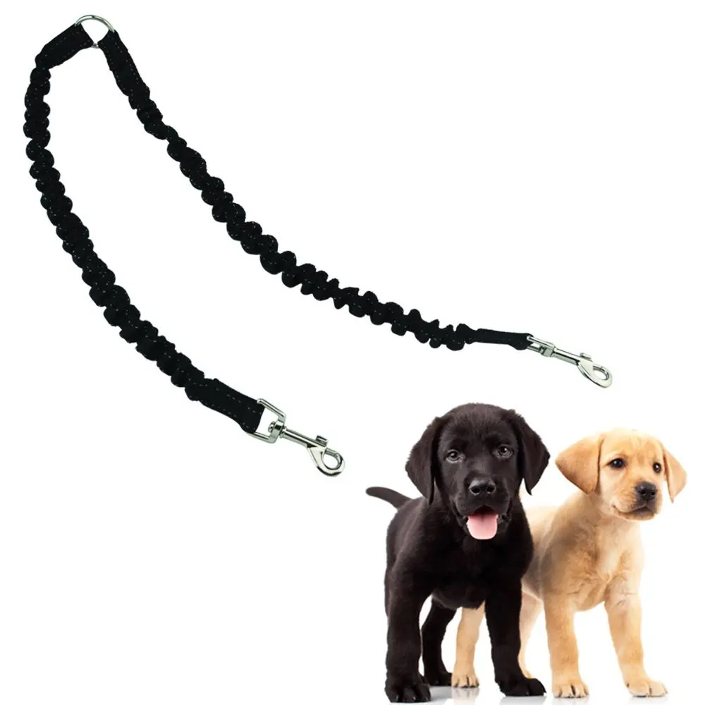 

PET-K9 Bungee Double Dog Leash , Dual Dog Walking & Training Leash, Comfortable Shock Absorbing Reflective