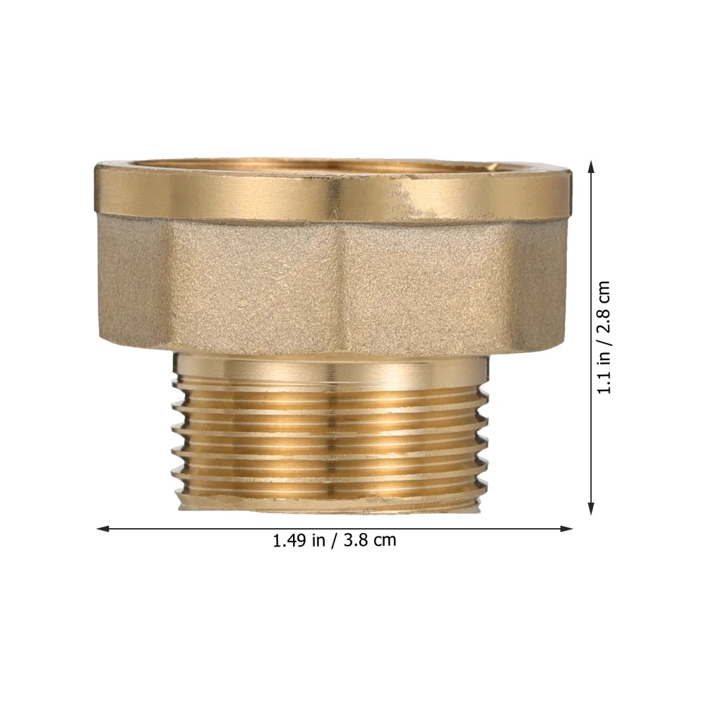 

2pcs Brass Reducing Straight Thread Copper Connector Joint (1 Inch X3/4 Points)