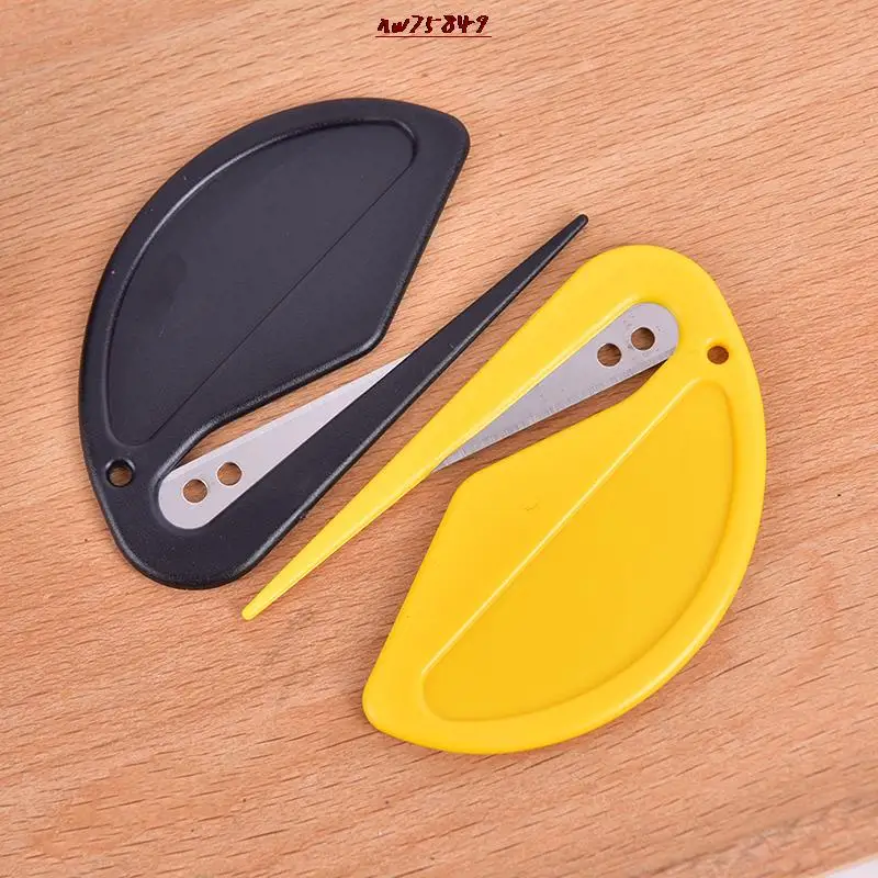 

2pcs Mini Plastic Letter Opener Sharp Mail Envelope Opener Safety Papers Cutter Home Office Stationery Stainless Steel Blades