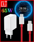 Оригинальное зарядное устройство Oneplus Warp Charge 65 Вт 9 Pro EU OnePlus зарядное устройство s 65 USB настенный адаптер для путешествий 9R мобильные телефоны 6A Type C кабель