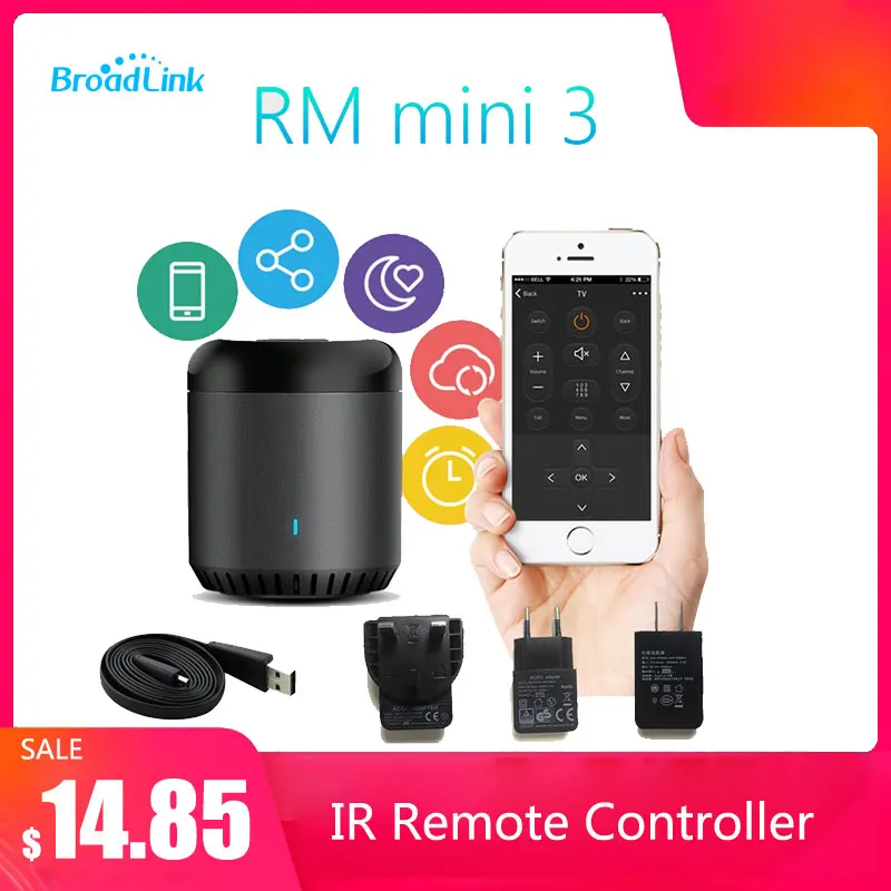 

Broadlink RM Mini3 Universal Intelligent WiFi/IR/4G Wireless IR Remote Controller Via IOS Android Smart Home Automation 2019 New