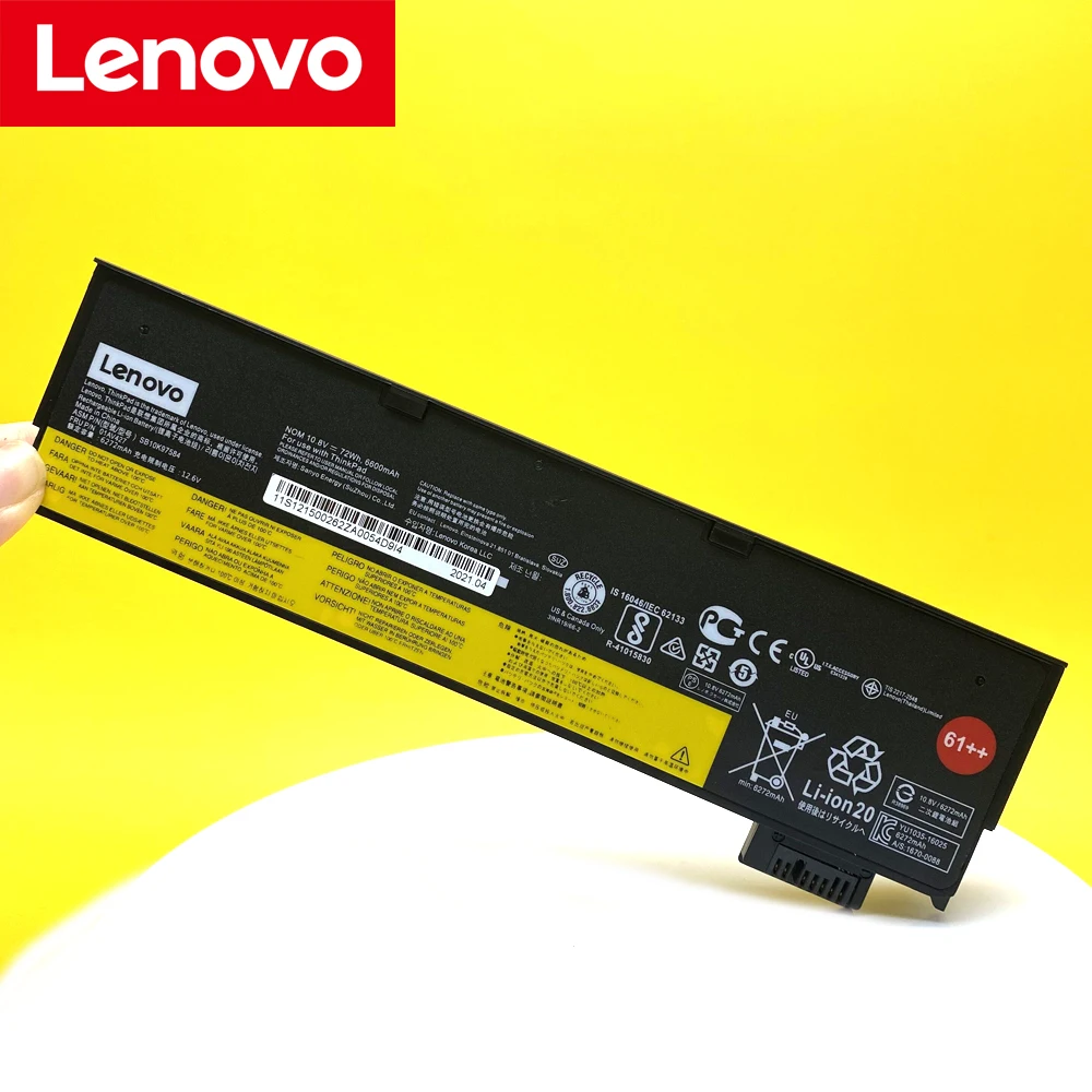 Новый оригинальный аккумулятор для ноутбука Lenovo ThinkPad T470 T480 T570 T580 P51S P52S 61 + 01AV423 01AV424