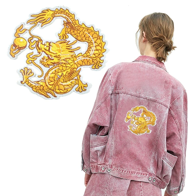 Вышитые нашивки с логотипом Dragon Head аппликация для шитья байкерские наклейки