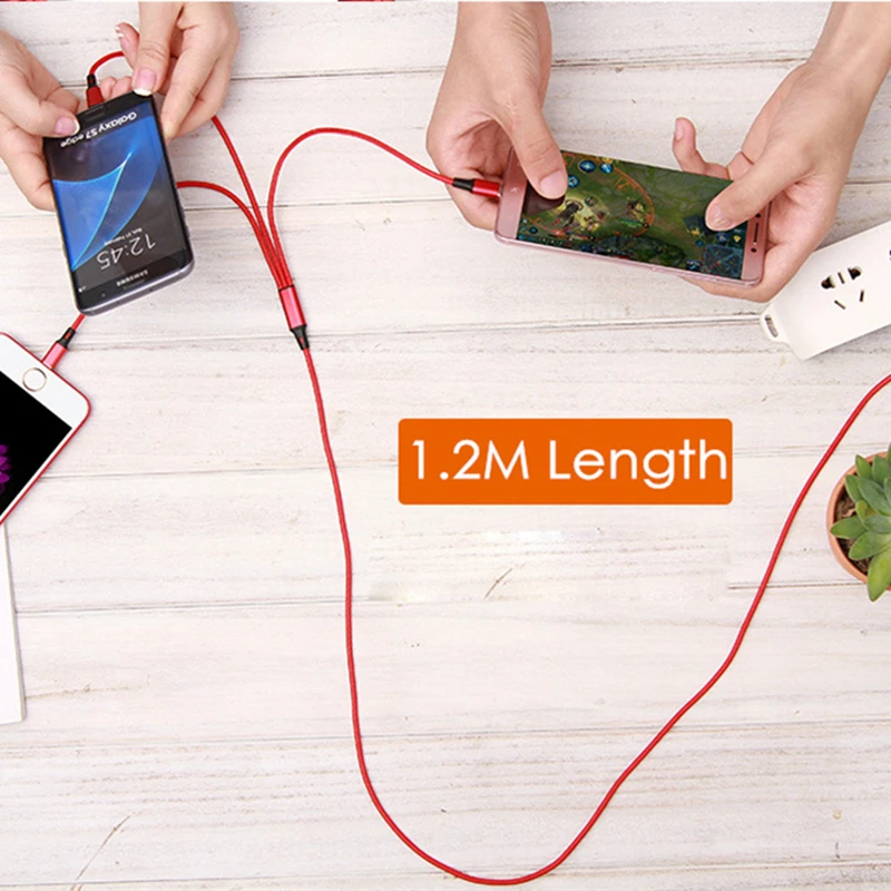 3 in 1 type c micro usb multi charger cable for xiaomi redmi note 5 samsung a60 s9 s8 mobile phone usb cord usb c charging cabel free global shipping