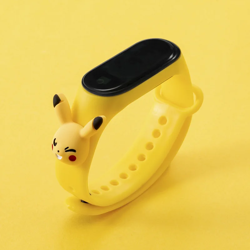 Ремешок Pikachu Pokemon для Xiaomi Mi Band 5 4 3 NFC силиконовый сменный Браслет Для ремешок из