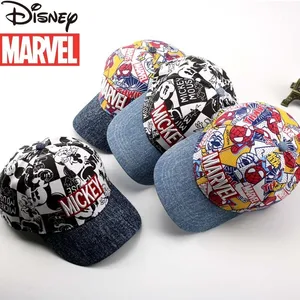 Disney Children's Baseball Cap Outdoor All-match Anime Hat Fashion Mickey Sun Hat Trend Hot Cartoon Spiderman Boy Peaked Cap