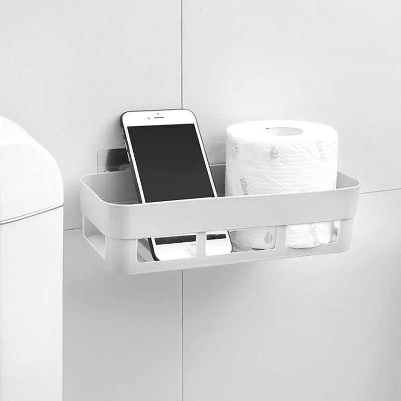 

Bathroom Wall Rack, 10 lb Super Heavy Duty Bathroom Kitchen Waterproof and Oilproof Plastic Wall Basket for Shampoo, Conditioner