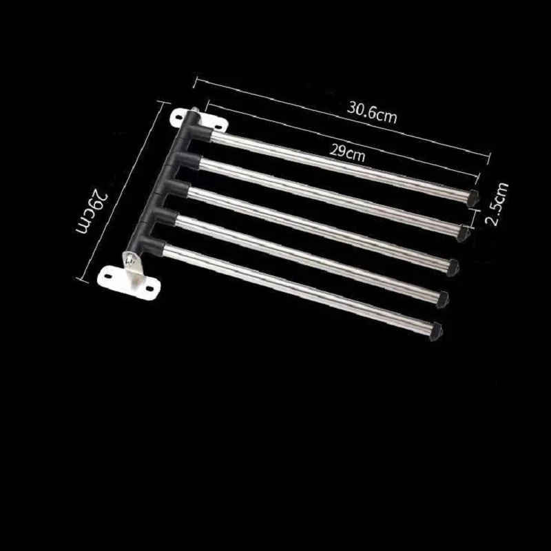 

304 stainless steel towel bar non-perforated bathroom kitchen accessories movable bar rotating towel rack