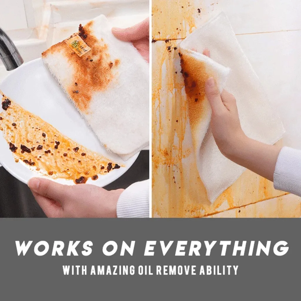 3 шт. бамбуковое волокно Ткань для очистки kichen инструменты толстое полотенце