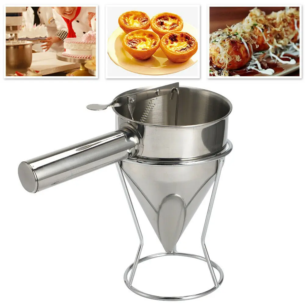 

600 мл, конический кекс из нержавеющей стали, ручное печенье/вафли, тесто/изготовление плантаки