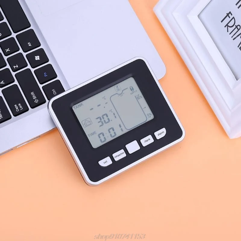 

Ultrasonic Water Tank Level Meter Temperature Sensor Low battery Liquid Depth Indicator Alarm Transmitter Measur D22 20 Dropship