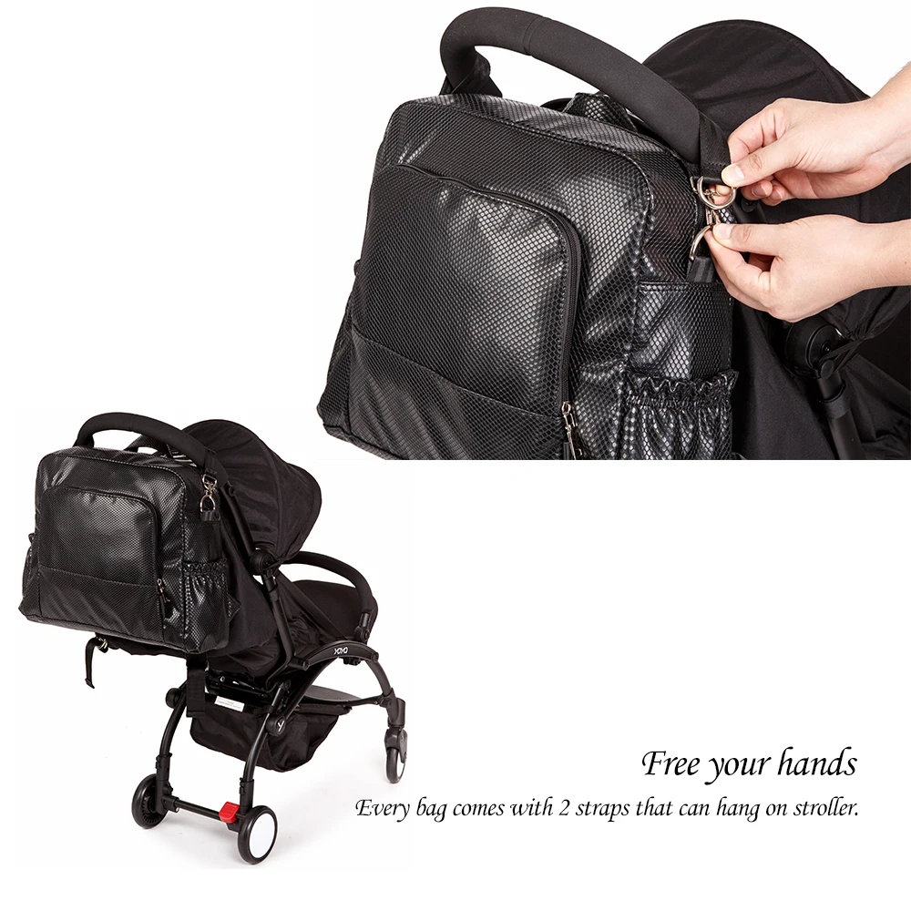 Сумка Soboba для подгузников со змеиным узором водонепроницаемый вместительный