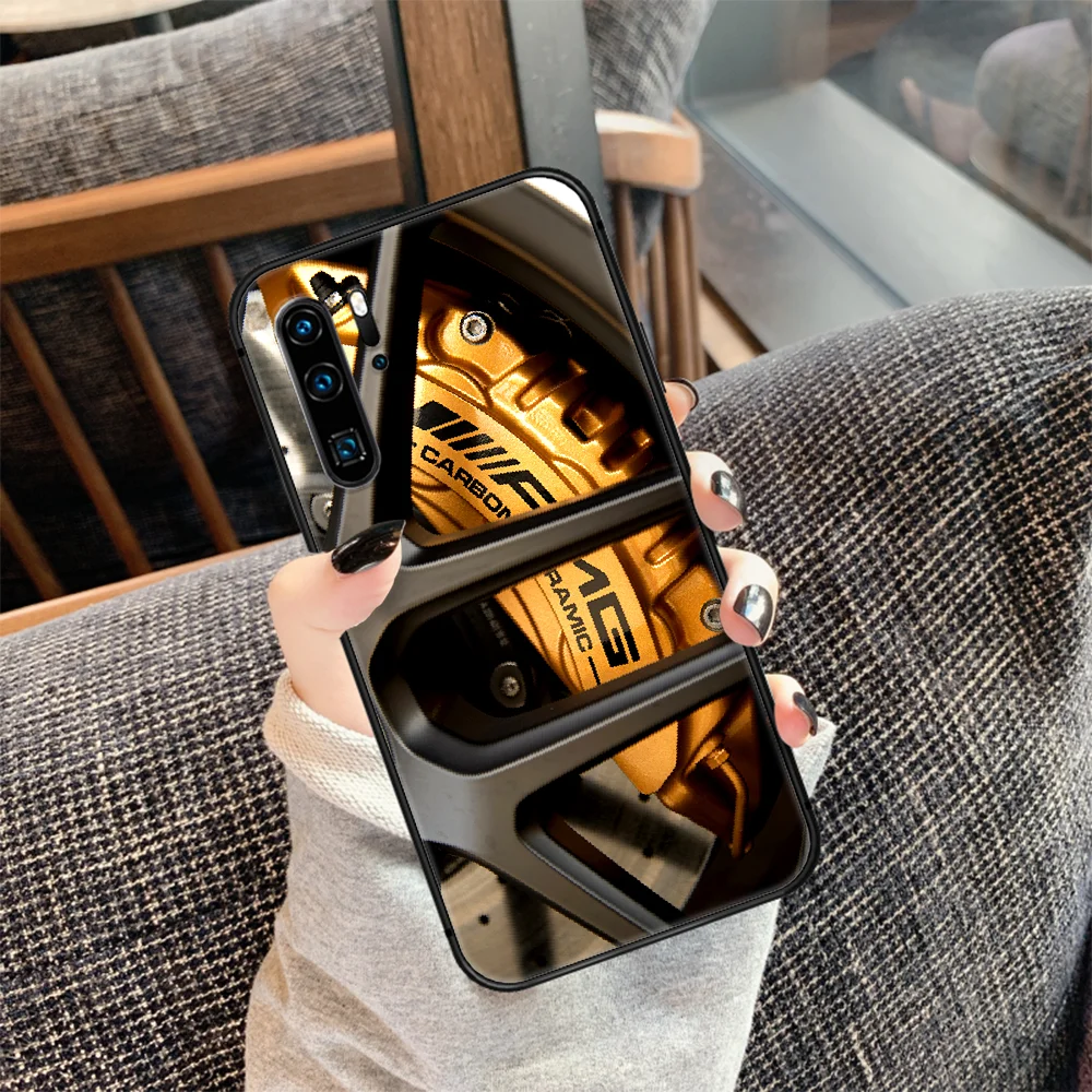 

AMG Sport Car Fashion Luxury Phone Case For Huawei P Mate 10 20 30 40 Lite Pro smart Z 2019 nova 5t black Prime Tpu Cover