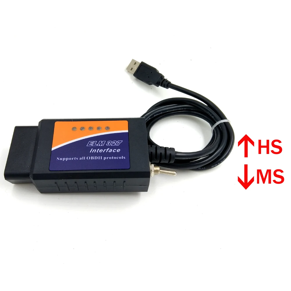 Диагностический сканер ELM327 USB V1.5 с выключателем OBD2 модифицированный для Ford Forscan