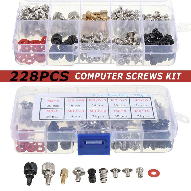 

228 шт., набор винтов для компьютера