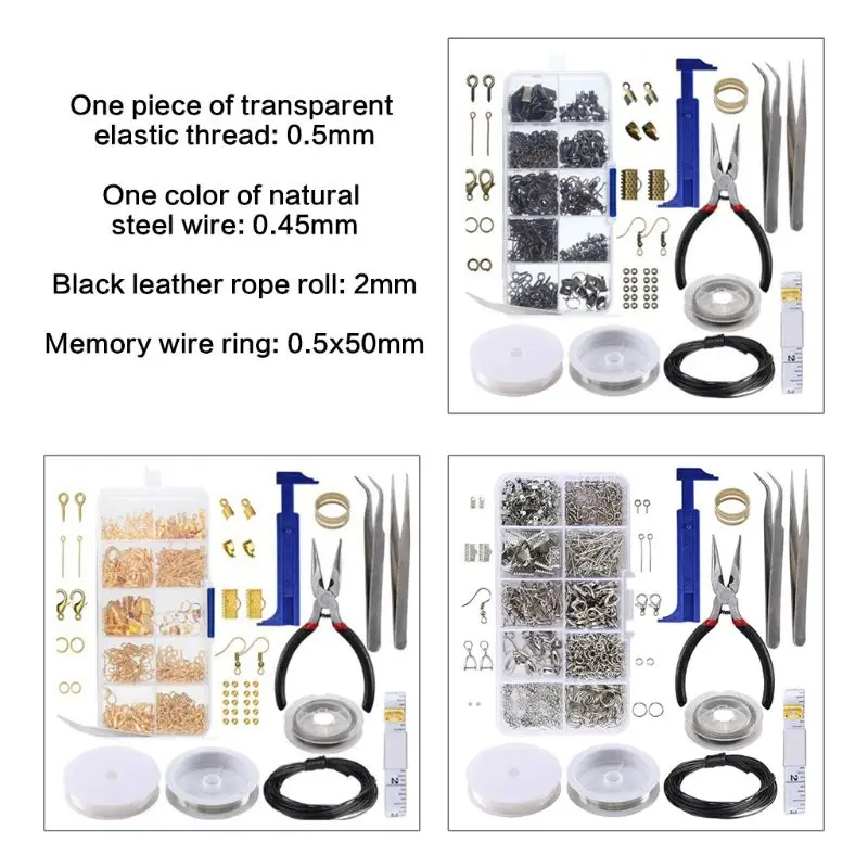 

Handcrafted Jewelry Tools Set DIY Necklace Bracelet Earrings Keychain Making Accessories
