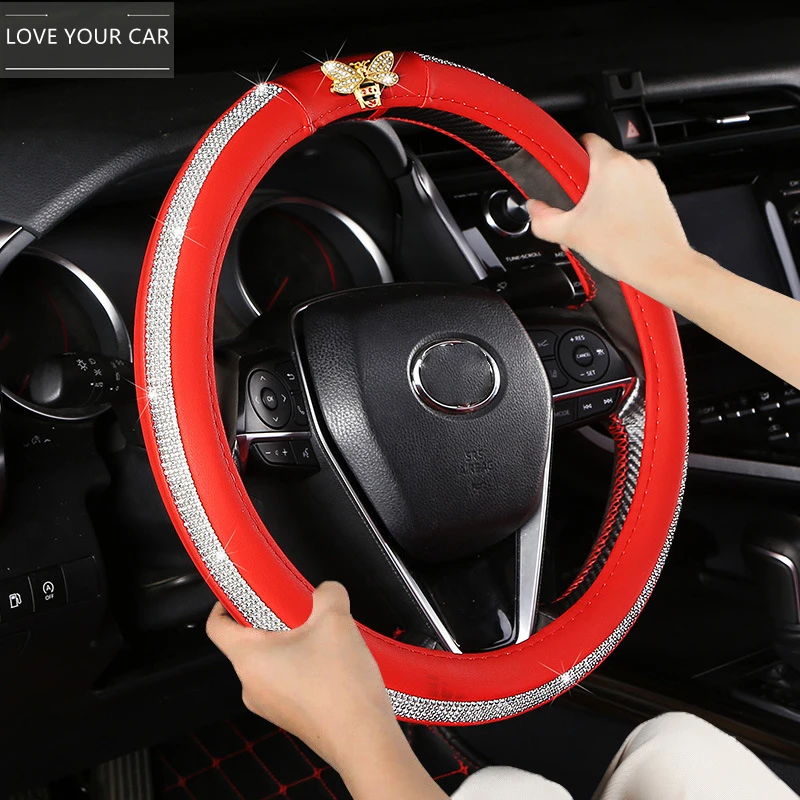 

Новый Стиль чехол рулевого колеса автомобиля милые дамы украшение интерьера автомобиля с Daquan с графикой из мультиков, четыре сезона non-slip-трость с защитным козырьком